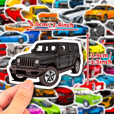 Supercar Voiture De Course Autocollants Imperméable PVC Vinyle Graffiti Decals Pour Laptop Skateboard Valise Moto DIY Décoration Pour Garçons Enfants