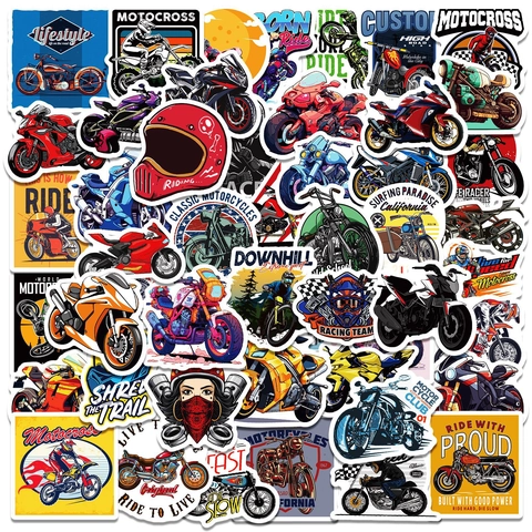 Pegatinas de Graffiti de Club de Motociclistas Impermeables para Casco Laptop Maleta Moto Motocross Calcomanías de Vinilo Pegatinas Surtidas