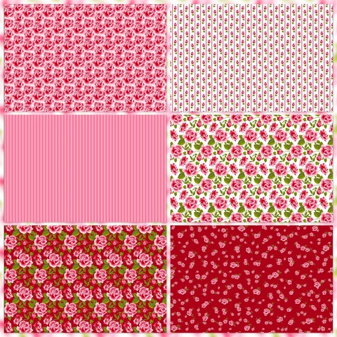 Flower Garden Pink Rose Scrapbook Paper Pack Vintage Floral Pattern Decorative Material Paper For DIY Journaling Card Making
