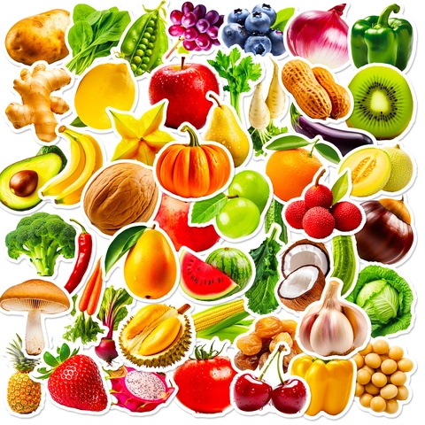 Adesivi Realistici di Frutta E Verdura Per Bambini DIY Scrapbook Cancelleria Laptop Adesivi Decorativi Regalo
