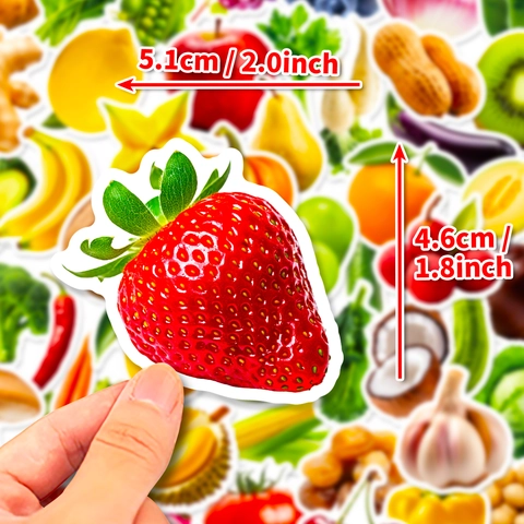Adesivi Realistici di Frutta E Verdura Per Bambini DIY Scrapbook Cancelleria Laptop Adesivi Decorativi Regalo