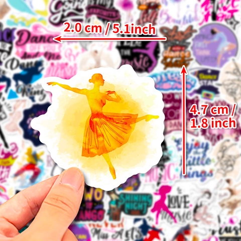 Wasserdicht Vinyl Tanz Thema Aufkleber Für Laptop Skateboard Gepäck Gitarre Ballett Moderner Tanz Musik Scrapbooking Dekor