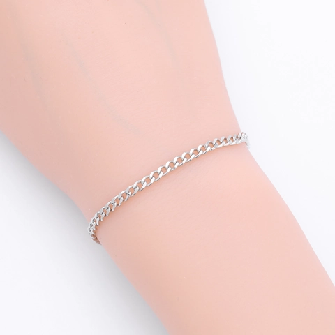 925 Sterling Silver Cuban Link Bracelet For Men Women Gold Plated Adjustable Curb Chain Bracelet Minimalist Jewelry Gift