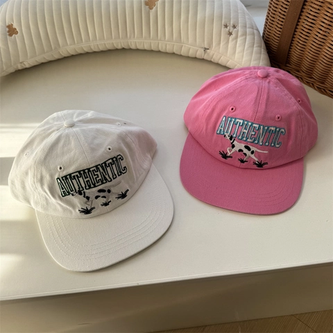 Berretto da Baseball da Donna con Ricamo a Lettera e Cane Dalmata Retrò Cappello da Sole in Misto Cotone Regolabile