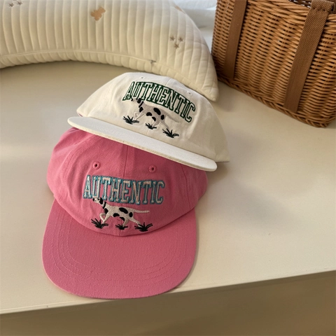 Berretto da Baseball da Donna con Ricamo a Lettera e Cane Dalmata Retrò Cappello da Sole in Misto Cotone Regolabile