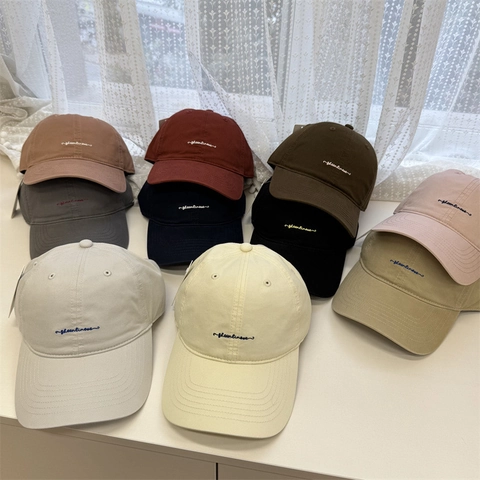 Casquette de Baseball Broderie de Lettres Ajustable en Polyester Protection Solaire Pour Hommes Femmes Décontracté Extérieur