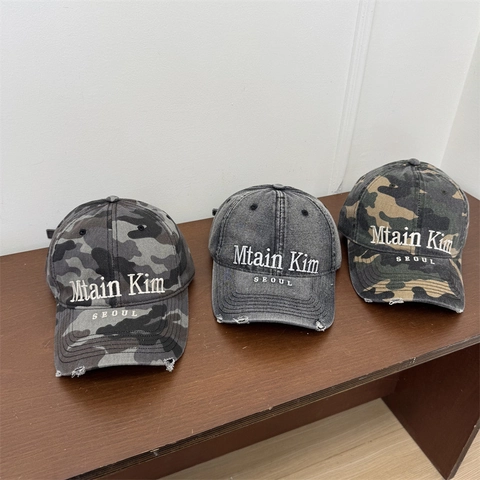 Gorra de Béisbol de Algodón Lavado Vintage Desgastado Con Letras Bordadas Protección Solar Para Hombre Mujer Outdoor Casual Streetwear