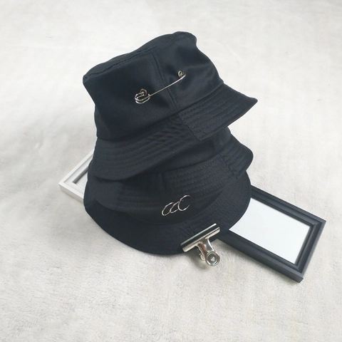 Sombrero de Pescador de Algodón Harajuku Streetwear Con Anillos de Hierro Imperdible Plegable Protección Solar Para Hombre Mujer