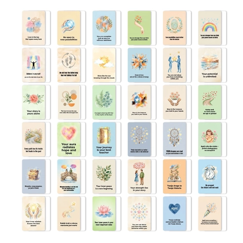 Inspirational Affirmation Cards Healing Watercolor Illustration Positive Quotes For Encouragement Greeting Cards
