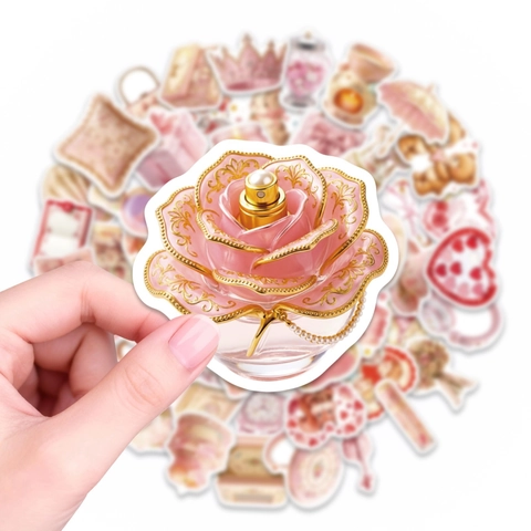 Adesivi Vintage Rosa Lolita Kawaii Decalcomanie Impermeabili Per Fai Da Te Diario Scrapbook Laptop Valigia Custodia Telefono