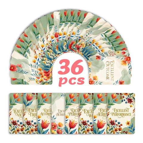 Cartes de Récompense Florales à l'Aquarelle pour Étudiants Cartes de Louange Inspirantes pour Enseignants Récompense de Classe Cartes de Vœux Motivationnelles