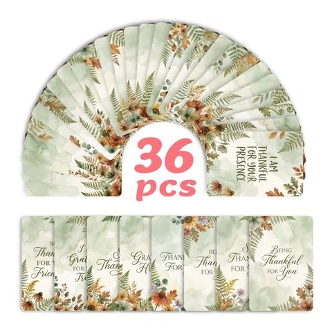 Autumn Botanical Thank You Greeting Card Watercolor Plant Flower Design For Thanksgiving DIY Scrapbooking Home Wall Decor