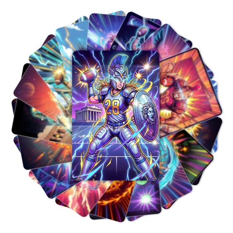 18 Stück American Football Mythologie Kunstkarten Für Wanddeko Mythologische Fantasy Postkarten Sammlung Geschenk