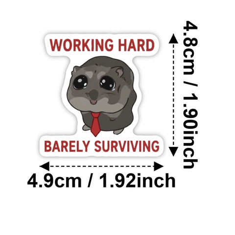 Hamster Meme Stickers Waterproof Laptop Computer Decoration Funny Cartoon Animal Expressions DIY Decals Students Kids