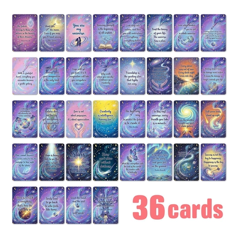 Starry Sky Universe Inspirational Cards Healing Message Cards For Wall Decoration Scrapbooking Art Postcards Stationery Gift