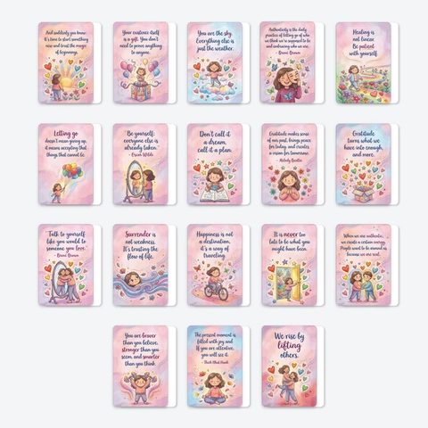 Positive Affirmationskarten Für Kinder Damen Heilende Zitate Aquarell Illustration Dekorative Karten Für Zuhause Büro Tagebuch