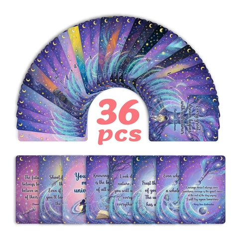 Starry Sky Universe Inspirational Cards Healing Message Cards For Wall Decoration Scrapbooking Art Postcards Stationery Gift