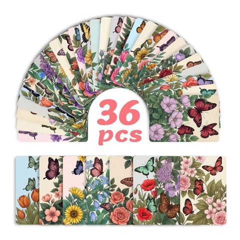 Vintage Blumen Schmetterling Illustration Karten Ästhetisch Botanisch Nachricht Karte Wanddeko Scrapbooking Material Pappe