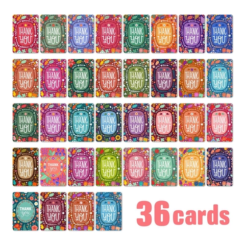 Biglietti Di Ringraziamento Floreali Bohemienne Confezione Bulk Pattern Di Fiori Retro Carta Patinata Per Matrimonio Business