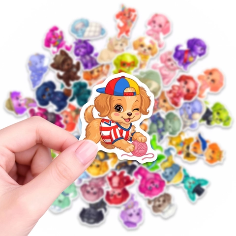 Waterproof Cartoon Dog Stickers Aesthetic Puppy Decals For Water Bottle Laptop Scrapbooking Journaling Kids Stationery Decor