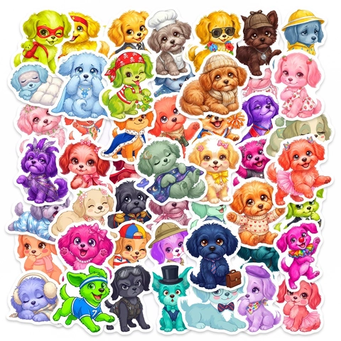 Waterproof Cartoon Dog Stickers Aesthetic Puppy Decals For Water Bottle Laptop Scrapbooking Journaling Kids Stationery Decor