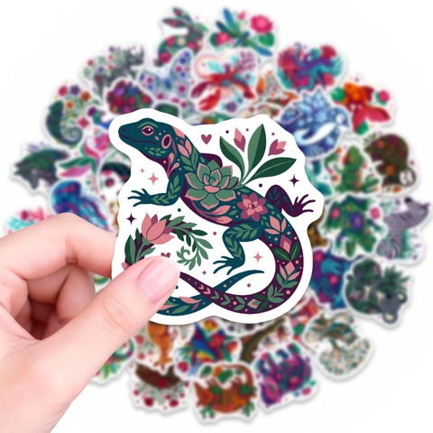 Ethno Tropische Tiere Vinyl Wasserdicht Aufkleber Blumen Mandala Muster Laptop Koffer Handyhülle Dekorative Decals Sticker