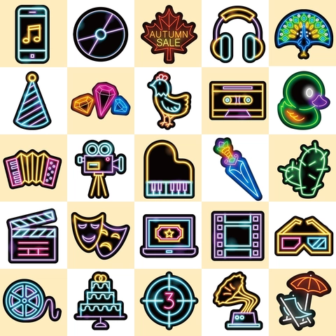Autocollants Néon Lumineux Imperméables Décalcomanies en Vinyle Graffiti Cool Dessin Animé pour Ordinateur Portable Skateboard Bagage Carnet Coque de Téléphone