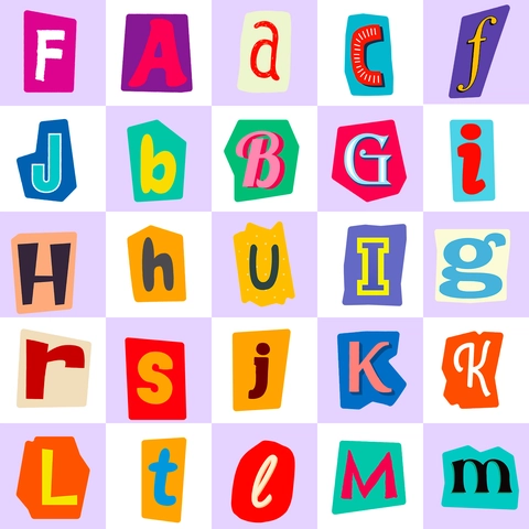 Multicolor English Letter Stickers Waterproof Vinyl Decals Ransom Note Style Alphabet Stickers Set For DIY Scrapbooking Laptop