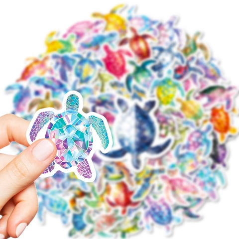 Autocollants De Tortue De Mer À L'Aquarelle Imperméables Décalcomanies Décoratives Pour Ordinateur Portable Scrapbook Carnet DIY