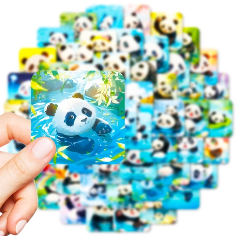 Schattige Panda Zomer Waterspel Waterdichte Stickers Voor Scrapbooking Journaling DIY Decoratieve Stickers Voor Kinderen