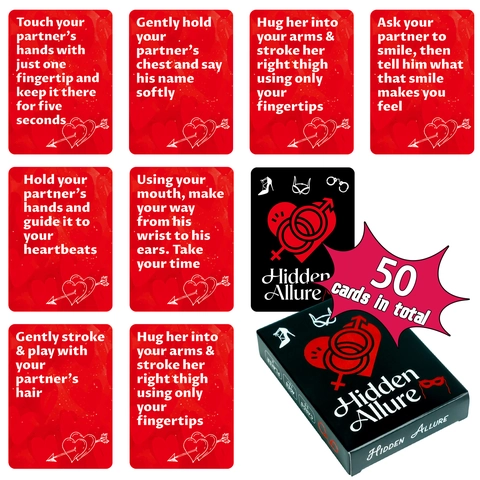 Hidden Allure Couple Interactive Card Game For Romantic Date Night Question Prompts Relationship Building Adult Party Cards