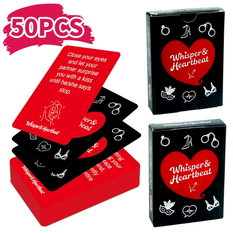 Whisper & Heartbeat Cartas De Interacción De Relación Juego De Mesa Romántico Para Parejas Divertido Mazo De Comandos Para Adultos Regalo
