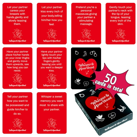 Whisper & Heartbeat Cartas De Interacción De Relación Juego De Mesa Romántico Para Parejas Divertido Mazo De Comandos Para Adultos Regalo