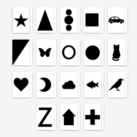 Black White Visual Stimulation Flash Cards High Contrast Sensory Development Learning Education Cards Geometric Animal Symbols