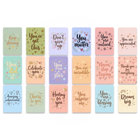 Motivational Cards Positive English Quotes Reward Cards For Kids Students Teacher Macaron Color Encouragement Note Card
