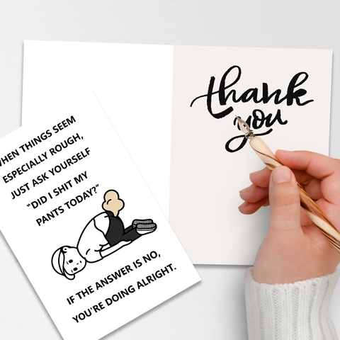 Biglietti d'Auguri Minimalisti Umoristici Con Buste Rosse Testo Divertente Biglietti di Incoraggiamento Per Amici Famiglia