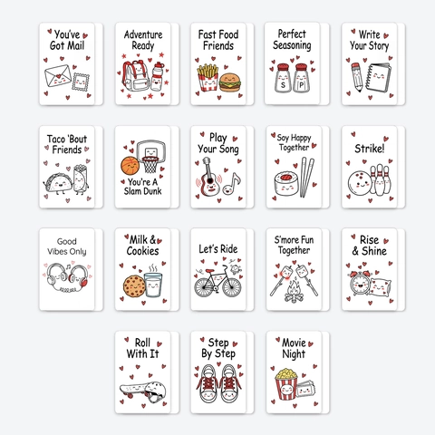 Cartes d'Encouragement de Dessin Animé Mignonnes pour Enfants Notes Boîte à Lunch Cartes de Vœux Inspirantes pour Étudiants Cadeau
