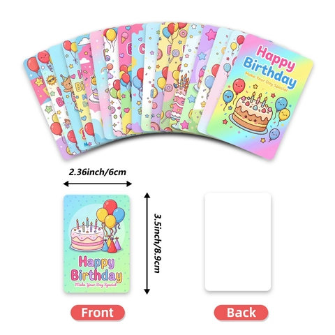 Ensemble de Cartes de Vœux d'Anniversaire Animaux de Dessin Animé en Papier Couché Cartes de Vœux pour Enfants Amis Famille Fête Kawaii Style Japonais Papeterie Cartes de Message Cadeau
