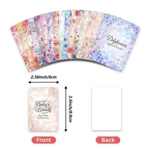 Blumen Bedeutung Karten Aquarell Florale Sprache Kunstkarten Botanische Illustration Grusskarten Für Scrapbooking DIY Dekoration Geschenk