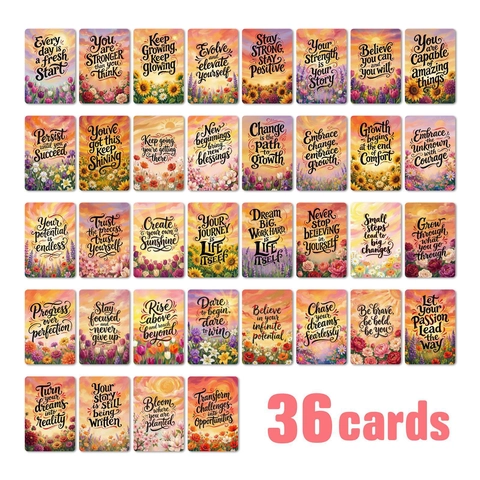 Florale Inspirationskarten Mit Positiven Zitaten Aquarell Sonnenblume Tulpe Motivierende Notizkarten Für Büro Schule Geschenk