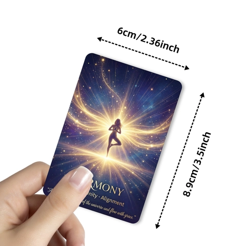 Mysterious Starry Sky Meditation Affirmation Cards Coated Paper Inspirational Quotes Greeting Cards For Home Office Decor Unisex