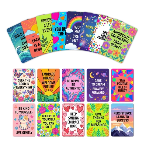 Affirmation Cards Coated Paper Positive Quotes Illustration Mental Health Desk Decoration Daily Self Encouragement Gift