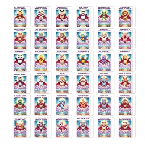 Animal Motivational Encouragement Cards Inspirational Affirmation Cards For Kids Students Gift Classroom Rewards Assorted