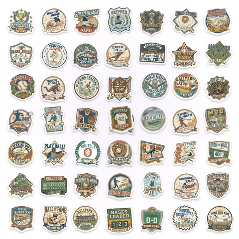 Vintage Baseball Aufkleber Wasserdicht Vinyl Decals Für Laptop Skateboard Motorrad Sport Thema Retro DIY Dekorative Sticker