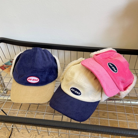 Gorro de Cazador de Pana Estilo Coreano Invierno Cálido a Prueba de Viento con Orejeras Sombrero de Esquí para Hombre Mujer Niños