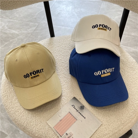 Gorra de Béisbol Unisex de Mezcla de Algodón y Poliéster con Letras Bordadas Ajustable Transpirable Protección Solar Deporte