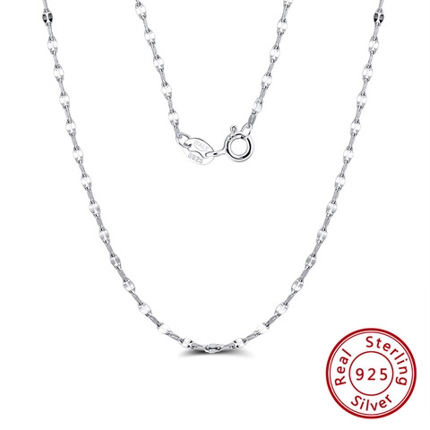 925 Sterling Zilveren Gedraaide Ketting Voor Dames Heren Minimalistische Italiaanse Wafelketting Zonder Hanger Sieraden