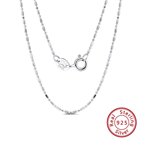Authentische 925 Sterlingsilber Drip-Kette Halskette Für Damen Herren Minimalistisch Galvanisiert Silber Perlen-Gliederkette Feiner Schmuck Halsketten Unisex