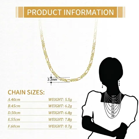 925 Sterlingsilber Figaro Halskette Retro Vergoldet Minimalistische Schlüsselbeinkette Schmuck Für Damen Herren Geschenk