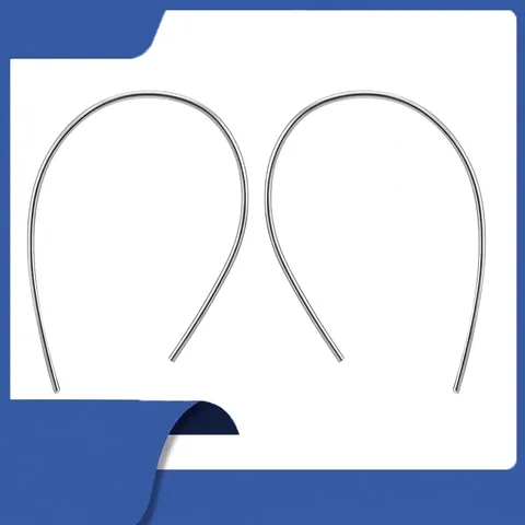 Pendientes de Aro Minimalistas de Plata de Ley 925 Geométricos Irregulares Forma de U para Mujer Elegantes Chapado en Oro